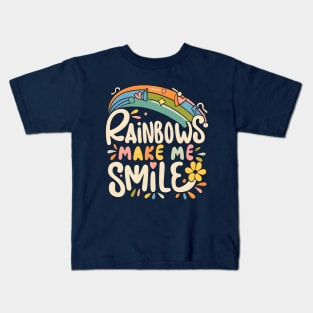 Rainbow make me smile Kids T-Shirt